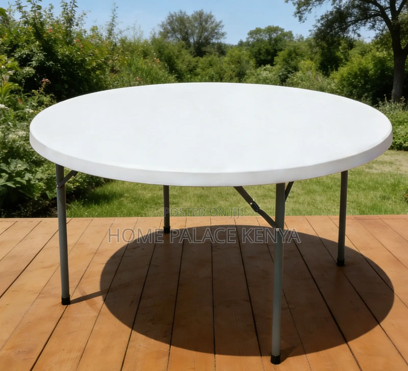 Conference Table: Round Large Capacity Table With Panel Steel Frame