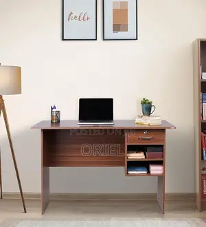 Office Desk : 900cm 2-Drawer Open Study Desk