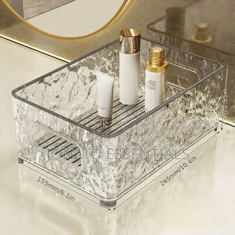 Clear Kitchen Storage Organizer - Durable Fridge Pantry Bin