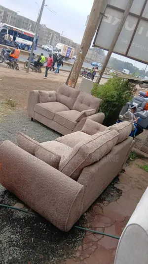 5 Seater Sofa Set – 3,2 Butterfly Design Beige Upholstery