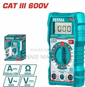 Total Tmt460012 Digital Multimeter2000 Counts Lcd Display 600v