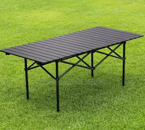 Outdoor Table: Egg Roll Carbon Steel Folding Table