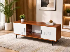 5ft Modern Tv Stand – White Walnut Finish