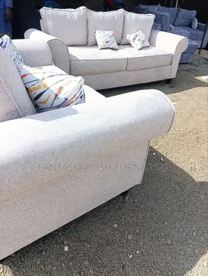 Cream Fabric 3-Seater Sofa