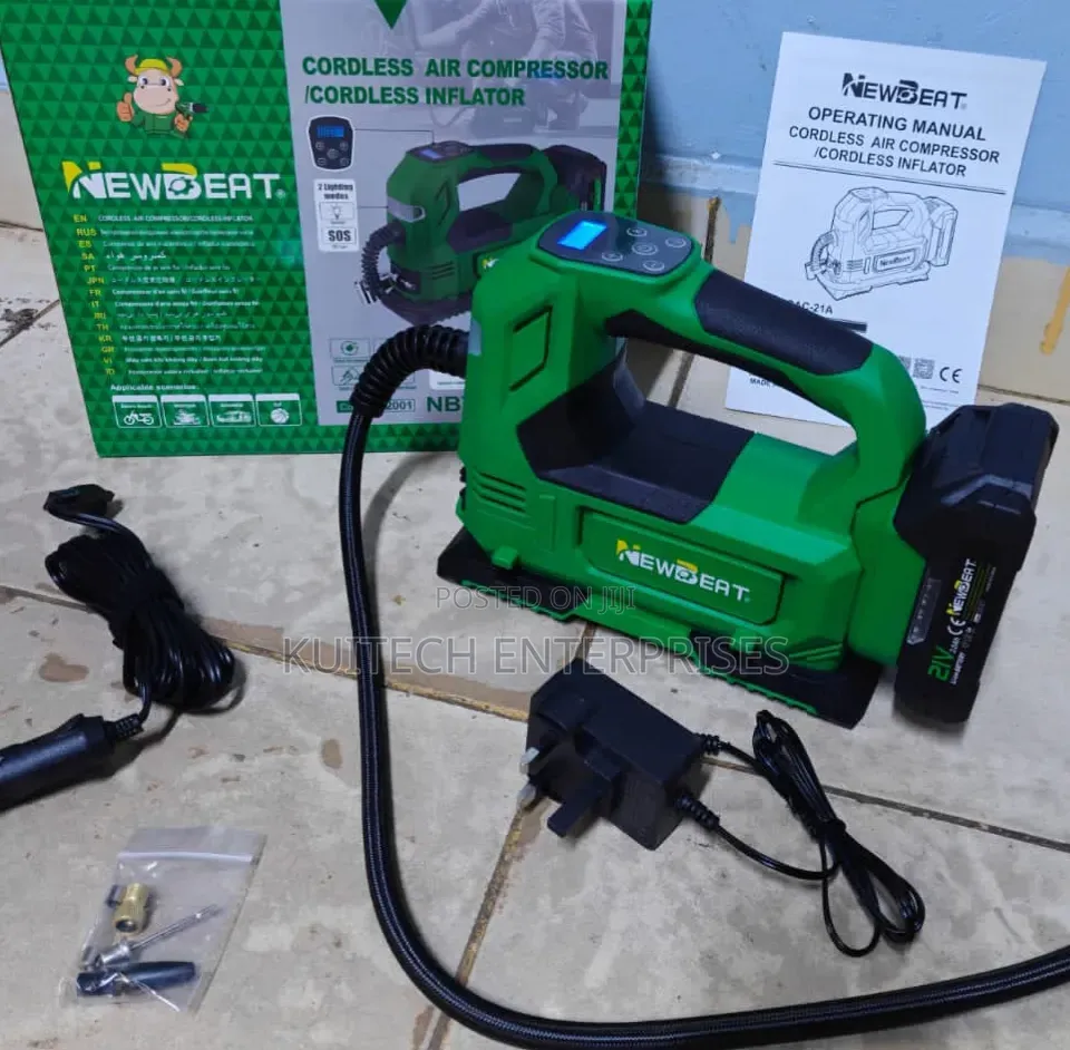 Portable Cordless Air Compressor/ Rechargeable Inflator Machine 120psi