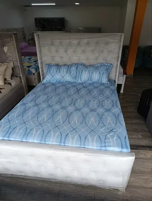 Grey Tufted Chester Bed 5 by 6