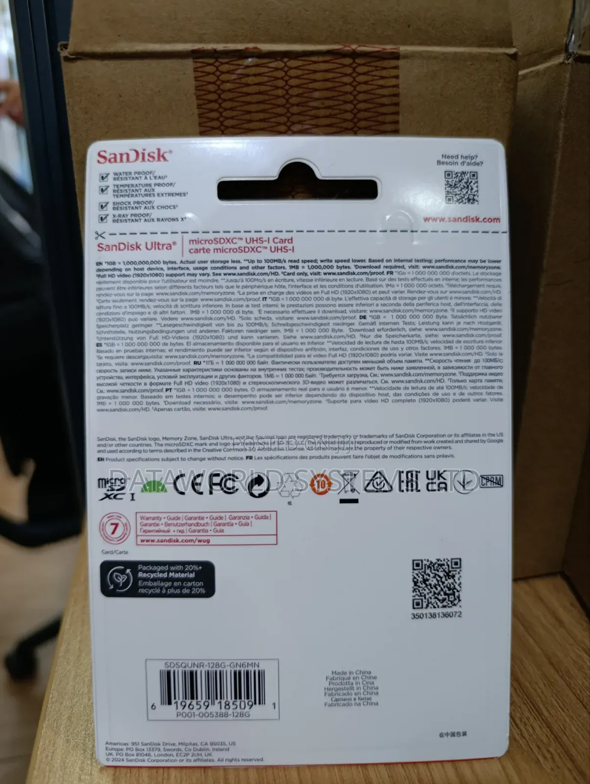 Sandisk Ultra Microsdxc 128gb 100mb/S Class 10 Uhs-I