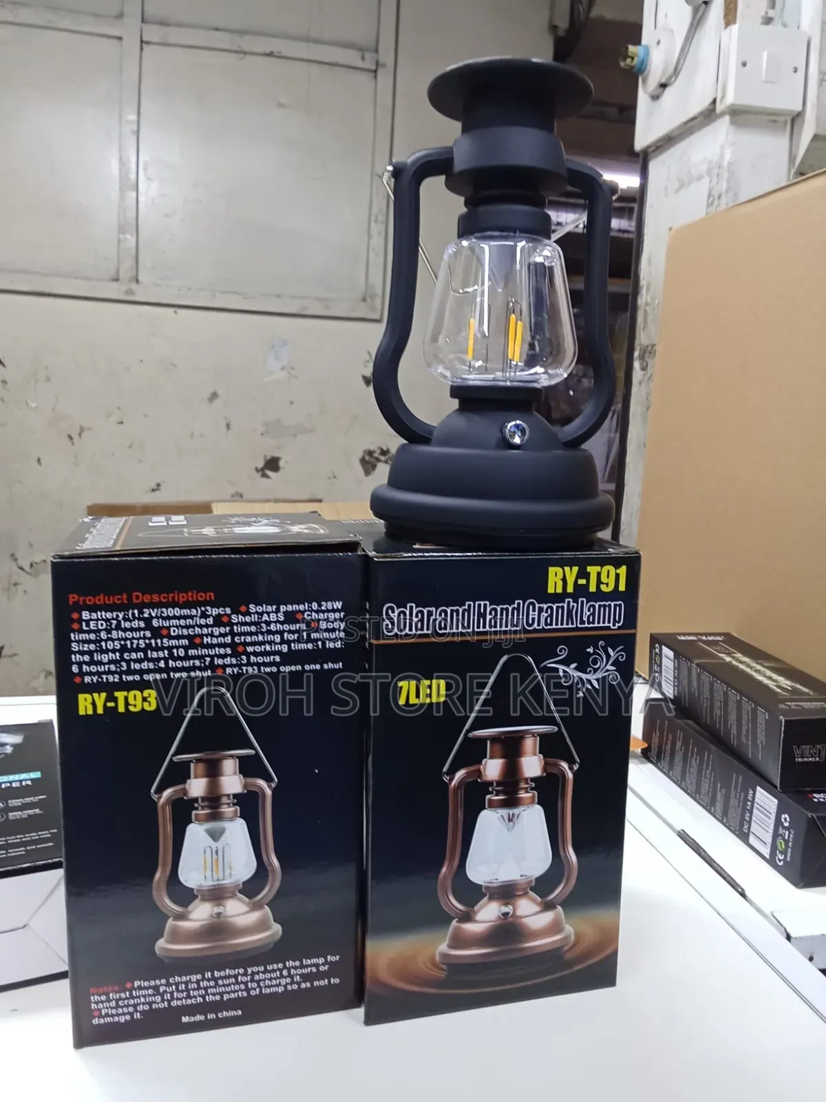 Rechargeable Lantern Lamp With Solar Led Emergency Light