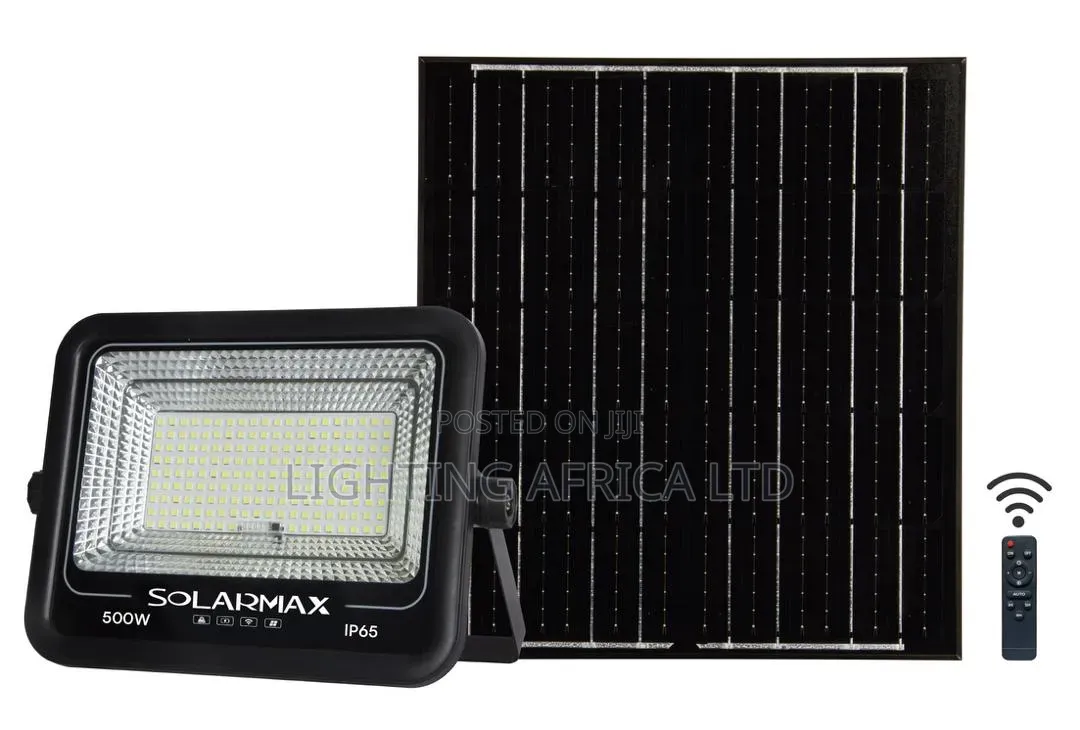 500 Watts Solarmax Floodlight 12 HRS Light Remote Controlled