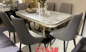6 Sitter Executive Modern Advanced Marble Dinning Table