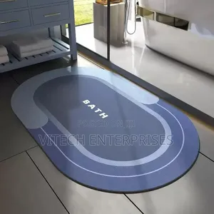 Oval Absorbent Bathroom Mat