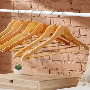 Premium Non-Slip Wooden Clothes Hangers Set (Heavy Duty)