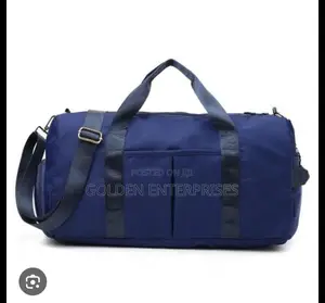 Navy Blue Gym/Sports/Travel Bag With Shoe Compartment