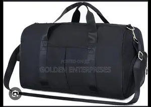 Black Gym/Sport/Travel Bag With Shoe Compartment