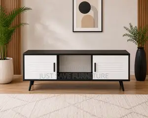 5ft Black White Modern Tv Stand