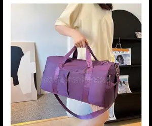 Purple Gym/Sport/Duffle Bag With Shoe Compartment
