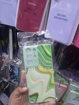 Samsung Galaxy S21 Ultra Cute Green Flexible Silicone Phone Case