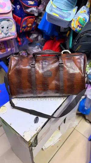 Executive Croc-Texture Carry-on Duffel Bag