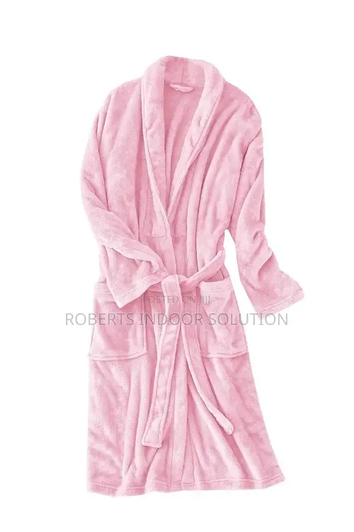 Hers Coral Fleece Unisex Bathrobe Set