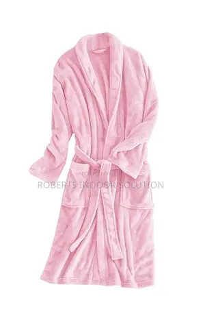 Hers Coral Fleece Unisex Bathrobe Set