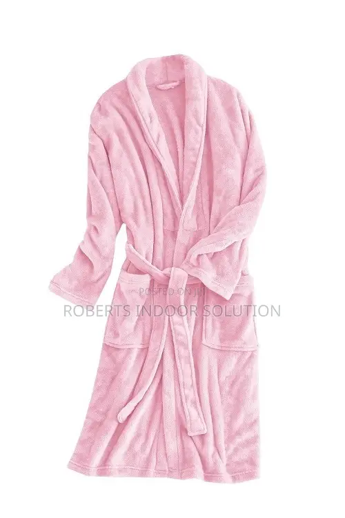 Hers Coral Fleece Unisex Bathrobe Set