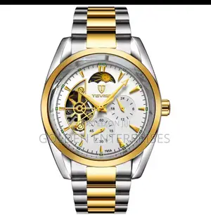 Tevise Prestige Automatic Watch – Elegant Gold Bezel Collection