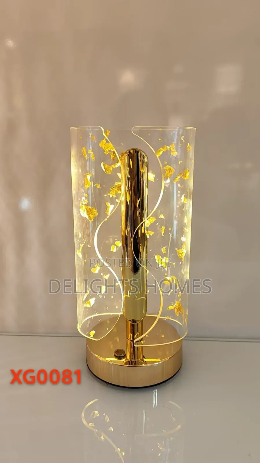 Elegant Gold Led Decorative Table Lamp_sk