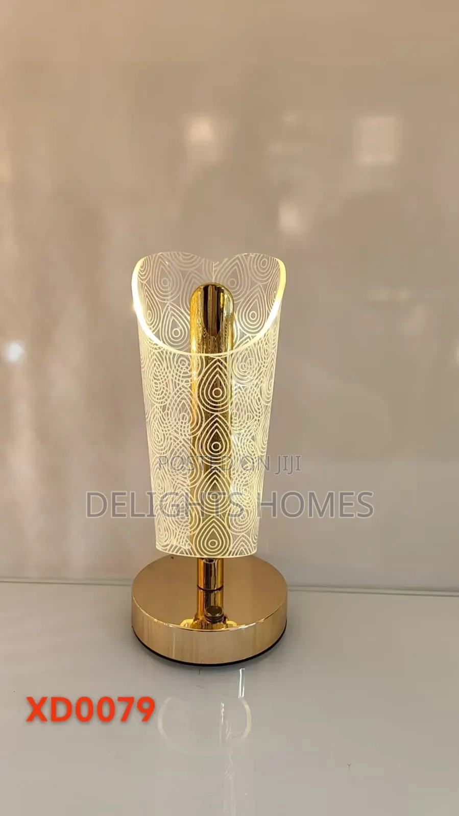Elegant Gold Led Decorative Table Lamp_sk