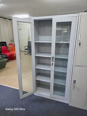 5shelves Filling Cabinet Full Glass