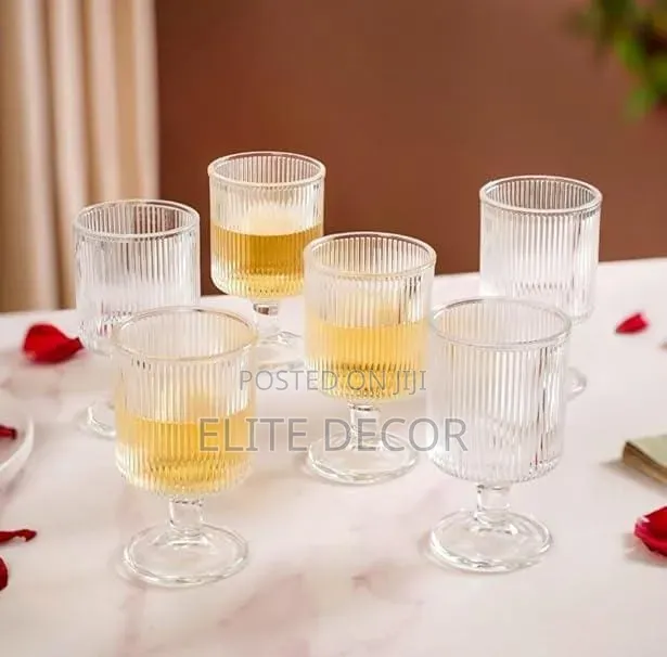 6-Piece Multifunctional Glass Cup Set – 180ml Drinking Glasses