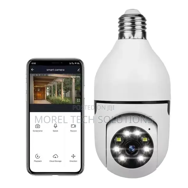 Smart Wifi PTZ Light Bulb Security Camera