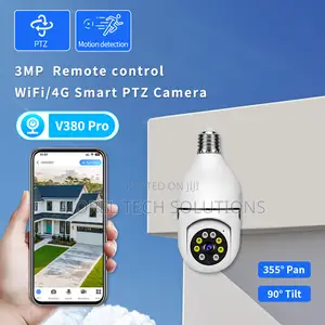Smart Wifi PTZ Light Bulb Security Camera