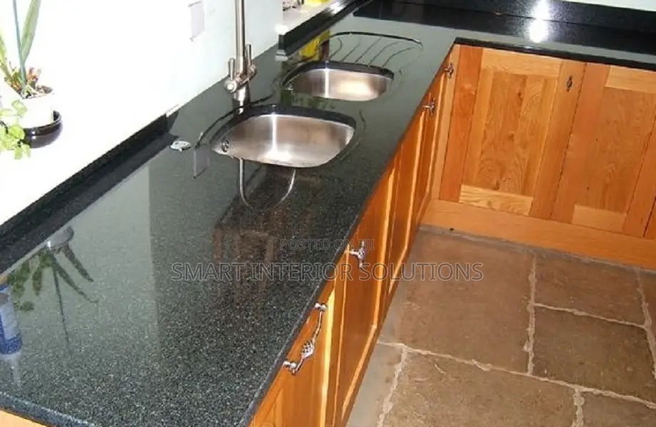 Premium Kenyan Black Granite Slab – 8 Ft × 2 Ft