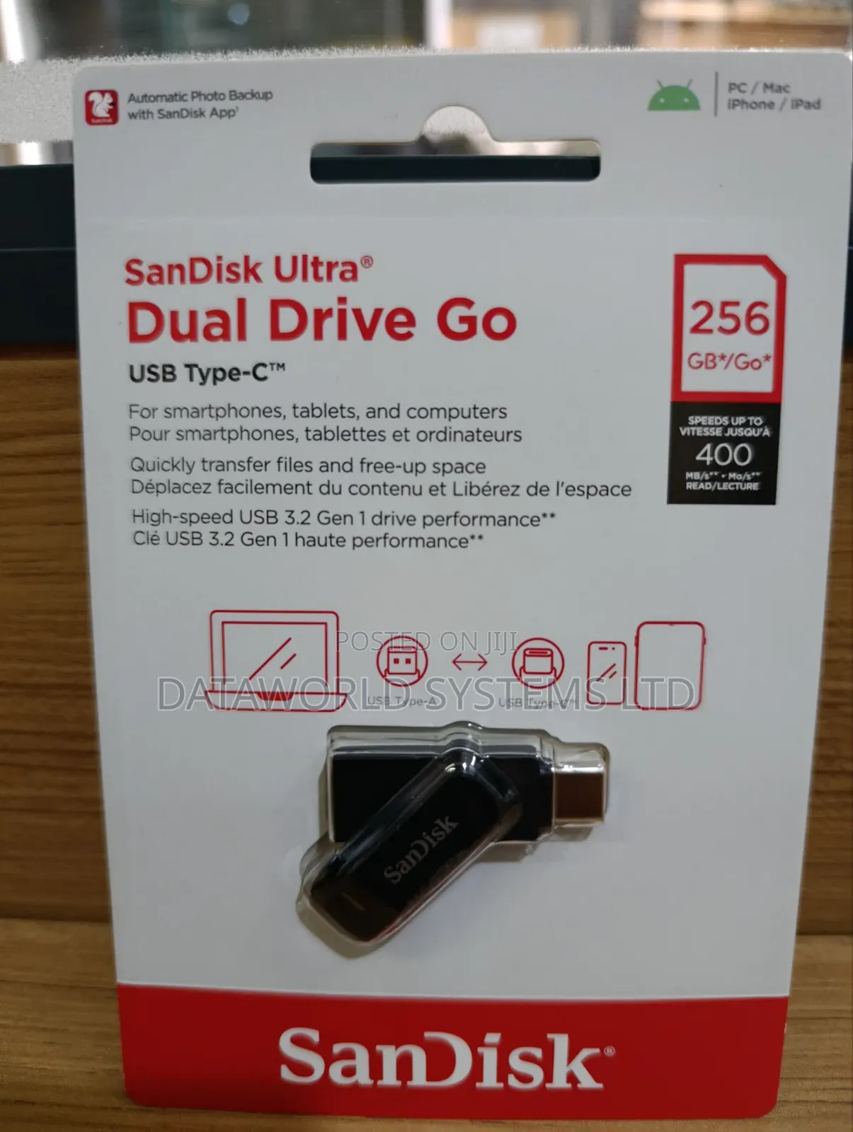 Sandisk Ultra Dual Drive Go Usb Type-C Flash Drive 256gb