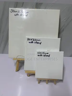 Painting Wooden Stands and Canvases