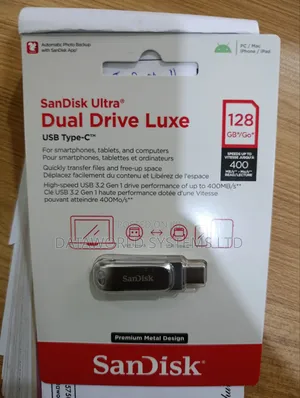 Sandisk Ultra Dual Drive Luxe Usb Type-C 128gb Up to 400mb/S