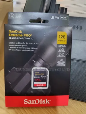 Sandisk Extreme Pro 128gb SDXC Memory Card 300mb/S V90 Uhs-Ii