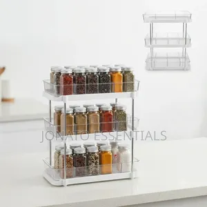 3-Tier Clear Storage Rack, Makeup Spice Organizer