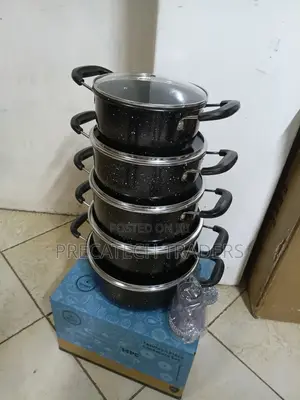 14pcs Non-Stick Granite Cookware Set With Glass Lids