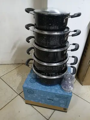 14pcs Non-Stick Granite Cookware Set With Glass Lids