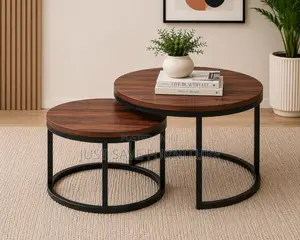 Novanest Nesting Coffee Tables | Coffee Table Set With Steel Frame