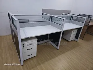 2.8m Office Desk 4-Way Workstation Office Desk