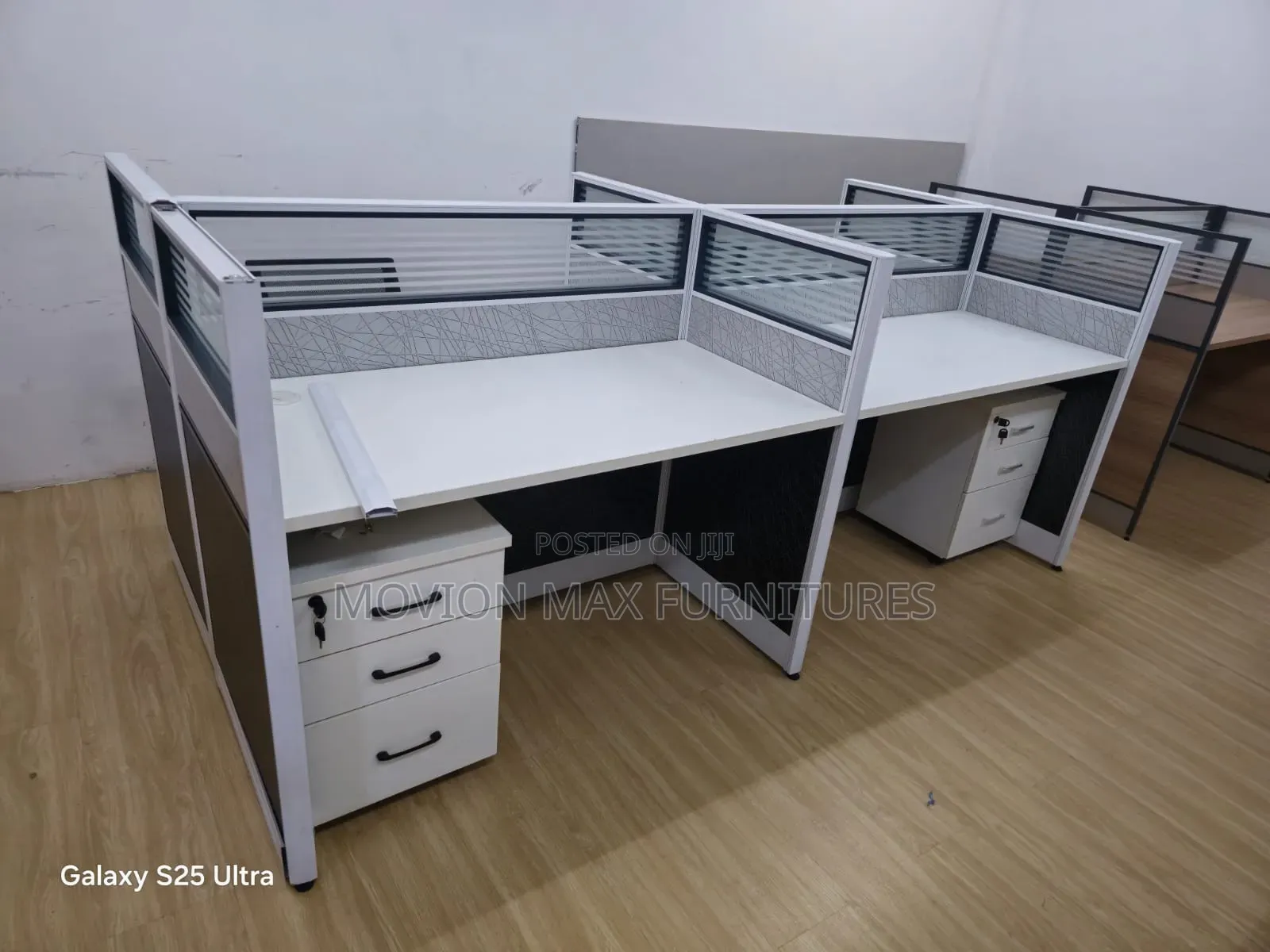 2.8m Office Desk 4-Way Workstation Office Desk
