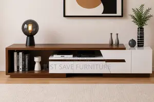 Modern Walnut White Tv Stand – 6ft