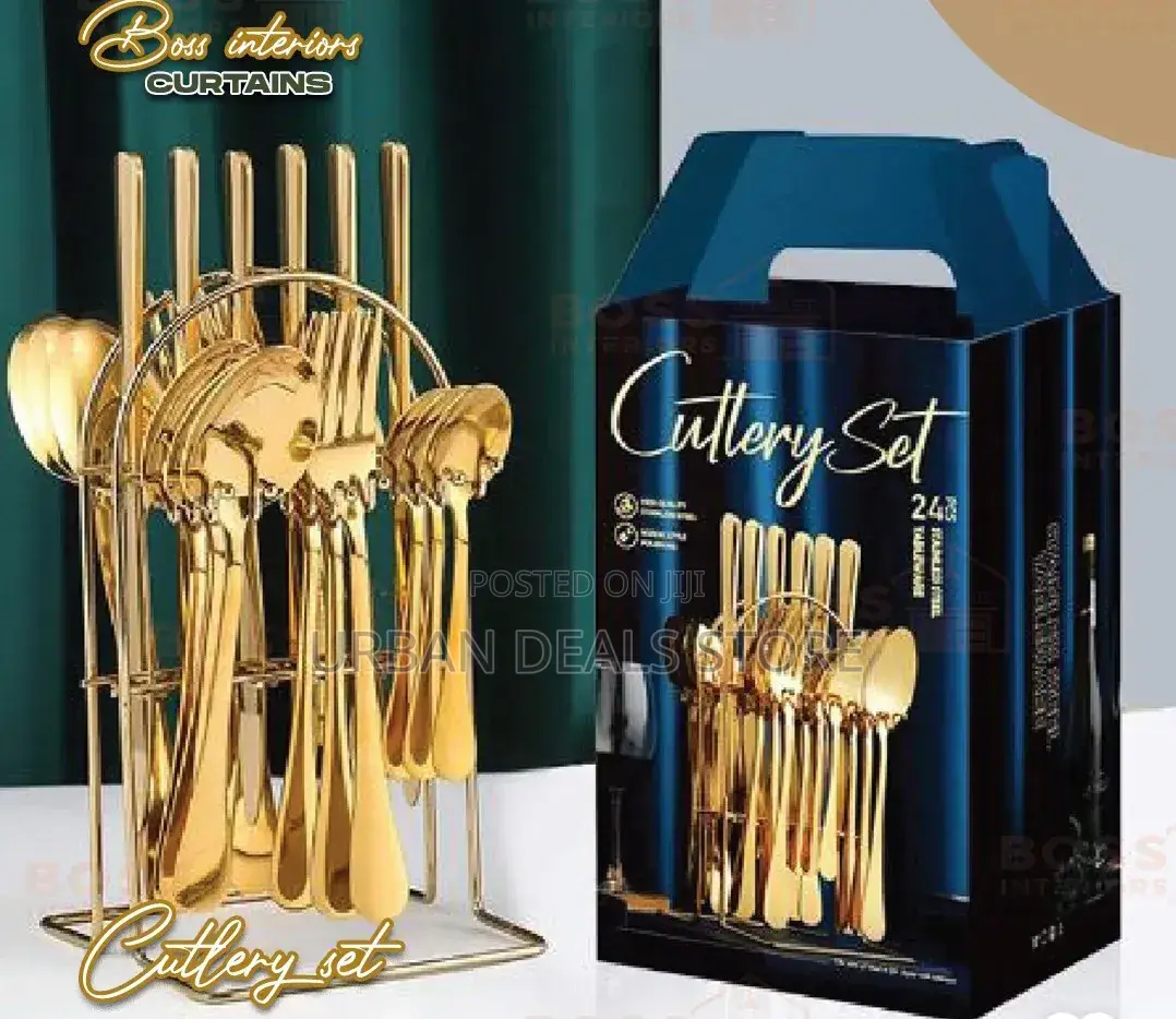 24-Piece Gold Cutlery Set