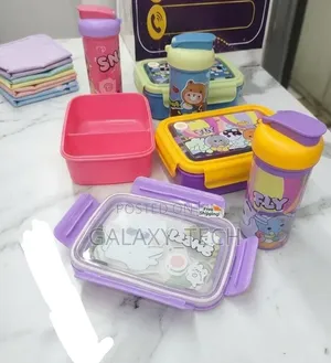 2 Compartment Bento Lunch Box Plus Water Bottle