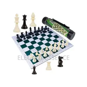 Portable Tournament Chess Board Game Mat+Free Carrier Bag-Small