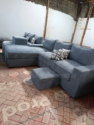 Grey L Shape Sofa + Free Delivery