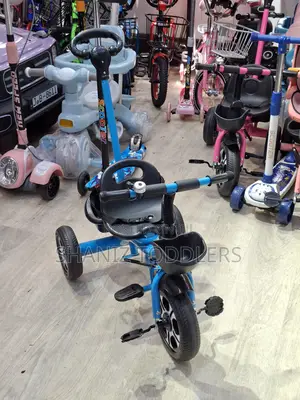 Kids Tricycle With Parent Push Handle 3 Wheel Bike