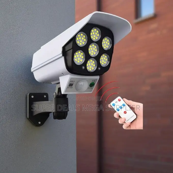 77 Super Bright Leds Solar Light Outdoor Security Dummy Fake Camera